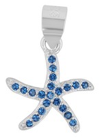 Akzent Picabo 925 Silber AnhäNger Seestern Zirkoniabesatz Maritimer Modeschmuck