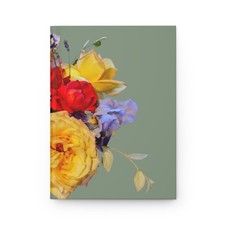 Homegrown Floral Hardcover Journal Matte Notebook Blank Lined Diary Gift 5.7x8