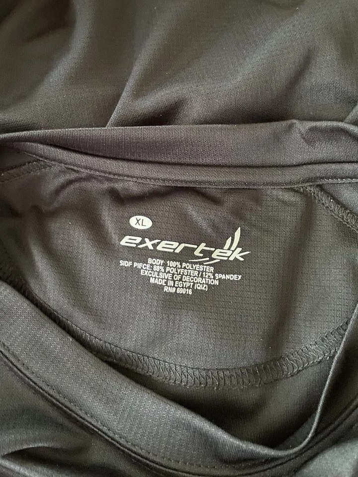 Exertek Men’s Activewear Athleisure LS Black Pullover Size XL - Image 4 of 4
