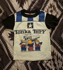 Vintage 80s Tonka Trucks Tonka Tuff Graphic Print Toddler T Shirt Boys Size 6