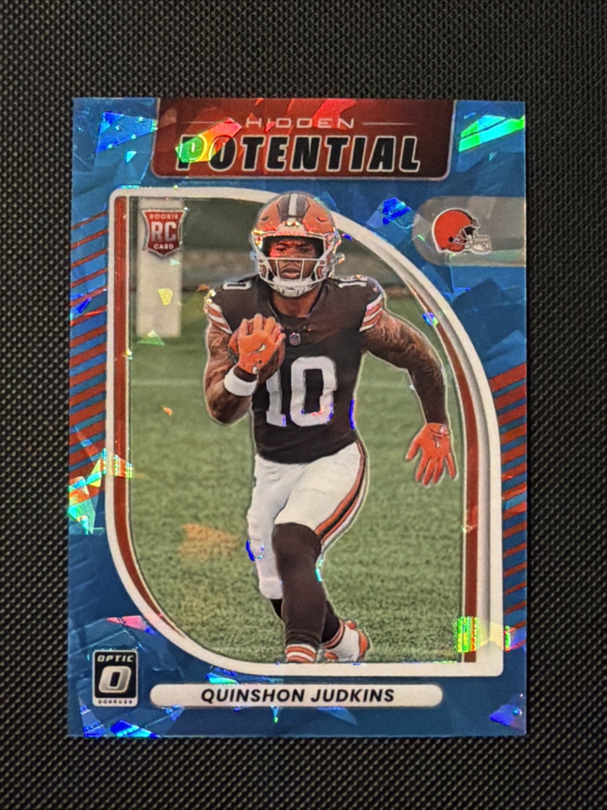 2025 Panini Optic RC Quinshon Judkins Hidden Potential Blue Ice Prizm 1/55 🔥