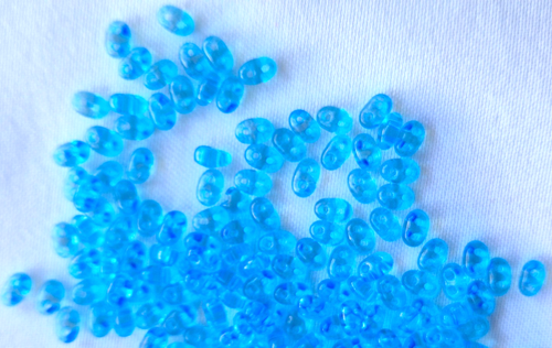 10g Czech Twin/2-Hole Oval Glass Beads- Crystal Colours 5 x 2.5 mm - Picture 25 of 30