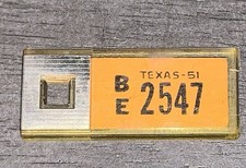 E2 ‘51 TEXAS DISABLED AMERICAN VETERANS BE 2547 MINI LICENSE PLATE KEY CHAIN TAG