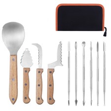 Professional Pumpkin Carving Tool Kit 10 PCS Premium Stainless Steel Tools for