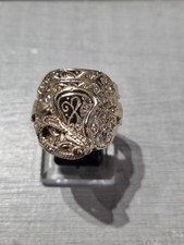 9ct Yellow Gold Vintage Rope Saddle Ring Size X 1/2