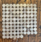 Lot of 96 Silver US Mercury Dimes 1917-1945 -Total Silver Weight of 6.94 ounces