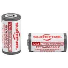 SureFire SFLFP123 LFP123A 3V Rechargeable Batteries - 2 Pack