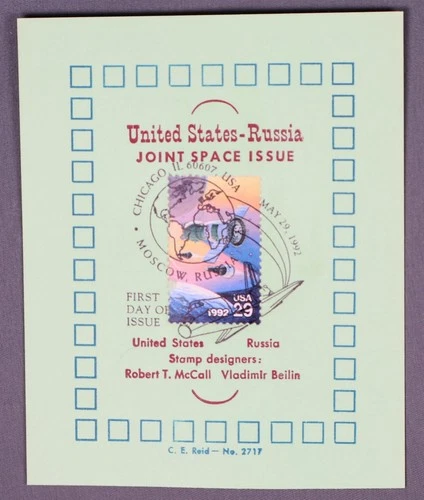 MayfairStamps US Space FDC 1992 Illinois Russia Joint Space Issue First Day Cove