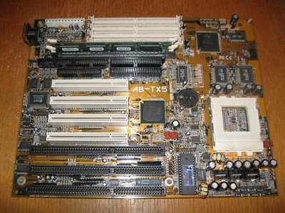 Abit AB-TX5 (Intel 430TX chipset) Socket 7 Baby AT motherboard + 64MB RAM