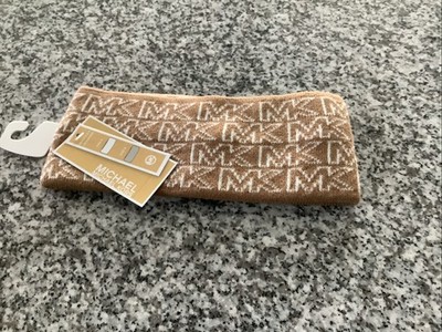 $58 Michael Kors Winter HEADBAND Reversible Camel/Cream **