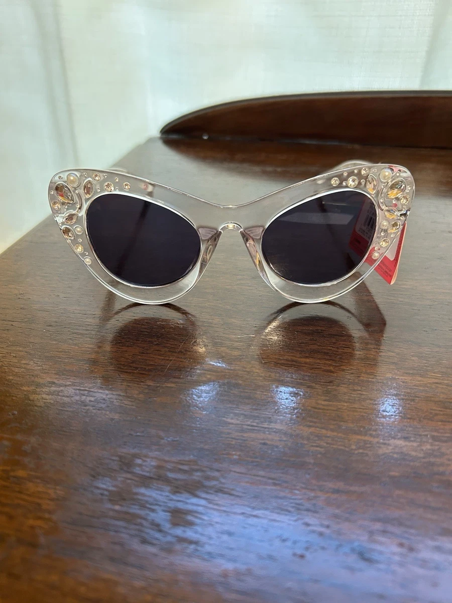 Betsey Johnson Cat Eye Sunglasses Silver for Women for sale  display picture 3