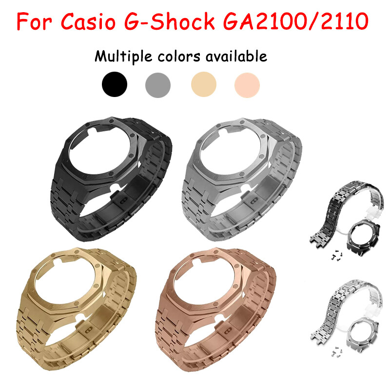 For CasiOak AP Royal Oak MOD Metal Bezel Strap Kit For Casio G