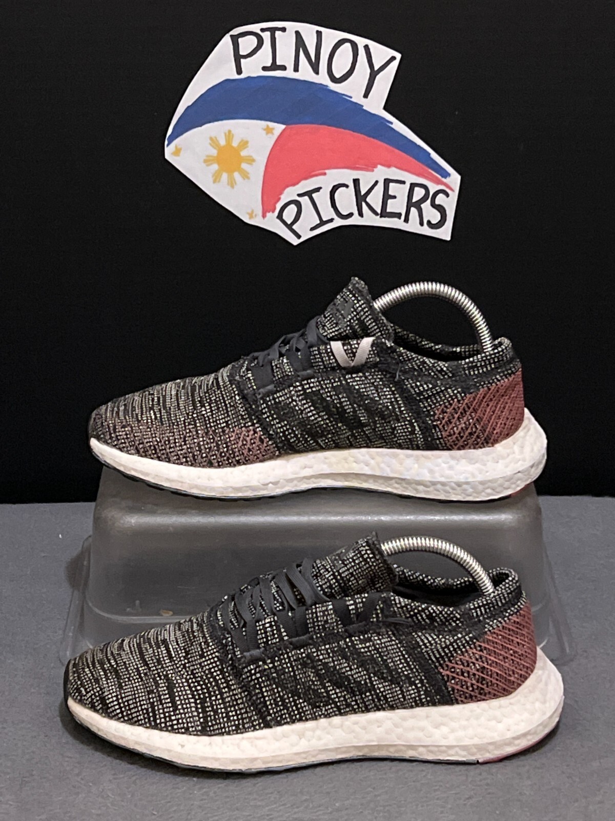 Adidas "Pureboost Go Carbon" Women's Size 9 US - Black/Grey/Red CLI037001