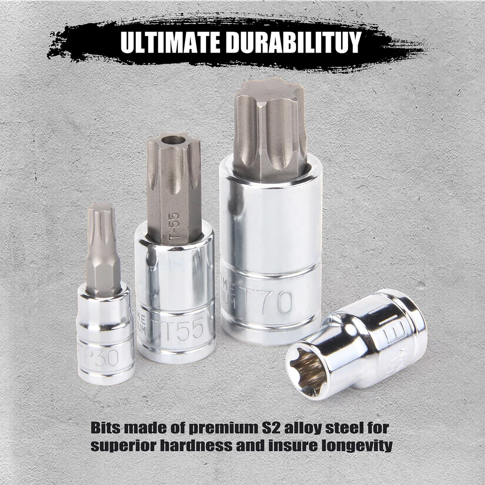 60PCS Master Torx Bit Socket and Female  External Torx Socket Set, CR-V&S2 Steel - image 3 of 4