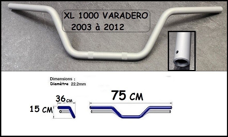 Guidon XL 1000 Varadero en acier renforcé pour restauration de qualité