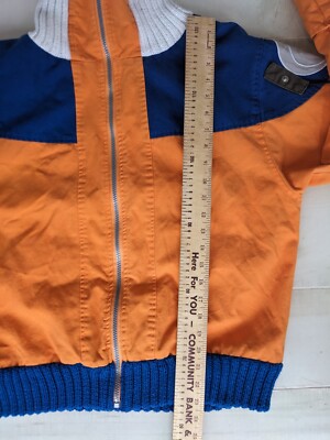 VTG RARE Naruto Viz Media 2002 Full Zip Jacket Orange Blue Anime