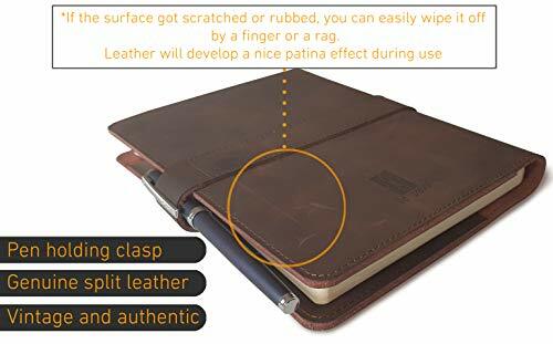 Albero Refillable Leather Journal – Genuine Leather Notebook For Men & Women, Lay-Flat, Lined, 240 Pages (8x5 Inches) - View #4