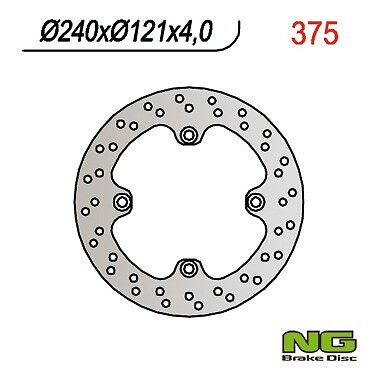 Plaque de frein arriere NG anti vibration pour etrier arriere Honda CR 250