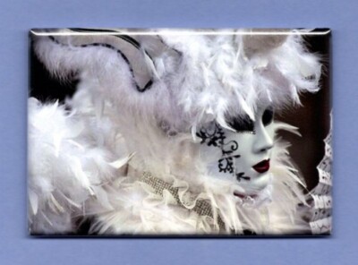 MASK *FRIDGE MAGNET* DRAMA CARNIVAL PARADE MARDI GRAS FESTIVAL COSTUME COLORFUL