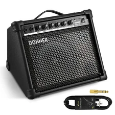 🔊 Donner DKA-20 Piano Keyboard Amplifier 20W Electric Guitar Drum Amp 2 Channel