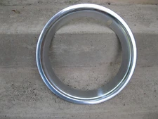 VINTAGE 15" FORD BRUSHED STAINLESS STEEL TRIM RING NOS