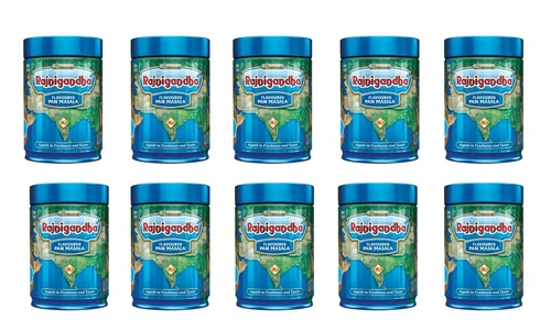 Rajnigandha Mouth Freshener Flavoured Masala Smart Pocket Tin Dabba 100gX10 Pack