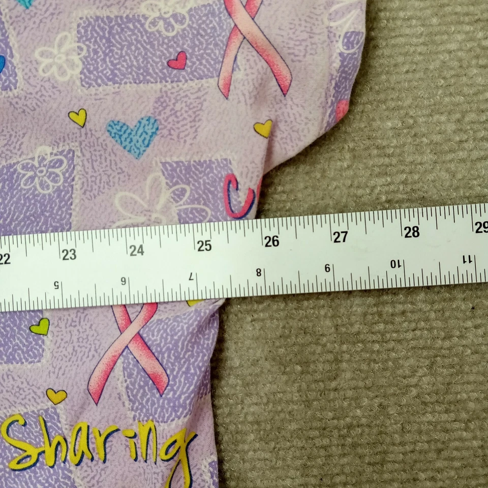 Exfoliantes Sb Mujer 2XL Cinta Cáncer Estampado Púrpura Rosa Manga Corta Bolsillo Foto 3 de 4
