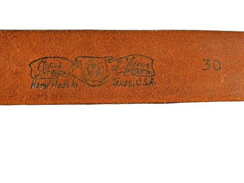 Circle Y of Yoakum Brown Leather Belt Size 30 Embossed Hand Made in Texas - Picture 6 of 6