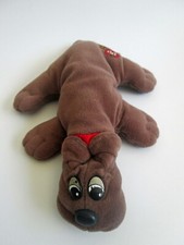 Vintage Pound Puppies Rumple Skins Plush Chocolate Brown 8" Plush Dog Short Ears