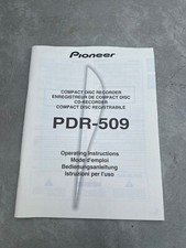 Pioneer PDR-509 compact disc recorder Manual - ~2 version B4D