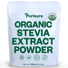 Organic Stevia Concentrated Powder, 125G, Organic Pure Stevia Powder, No Fillers