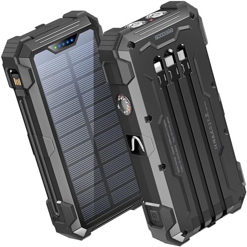42800mAh Power Bank with 4 Built-in Cables, Thermometer & 15W Fast Charging-image