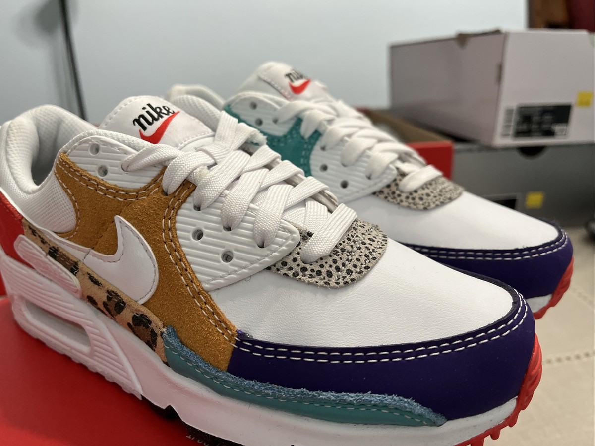 スニーカー Nike Air Max 90 SE White Safari (W) Size 6 - Nike Air Max 90 Premium Safari W for sale online | eBay