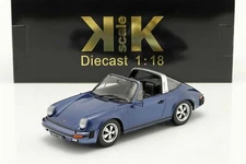 1/18 Porsche 911 Carrera 3.0 Targa Open 1977 Blue Diecast by KK Scale KKDC180681