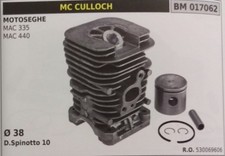 530069606 Cylindre Complet Et Piston Tronçonneuse McCulloch Mac 335 440 Ø 38