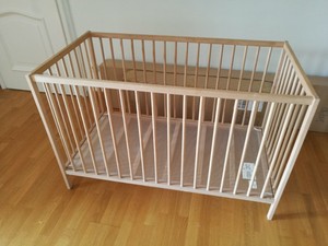 Ikea Verstellbares Kinderbett Gitterbett Sniglar Holz 60 120 Ebay