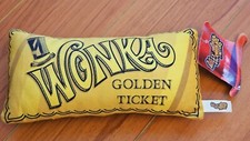 Willy Wonka Golden Ticket Plush Charlie  The Chocolate Factory 9" Stuffed NWT