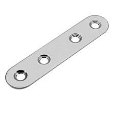 Flat Stainless Steel Repair Mending Fixing Plate Brackets,80mmx17mm,5pcs Silver