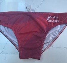 Men’s Budgy Smugglers Swim Wear Gym Pool Medium 34”🩲🌞 Red Freshwater Rugby