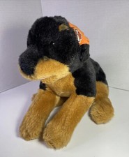 Harley Davidson Dog Plush 14  Stuffed Animal Rottweiler Orange Bandanna 2003