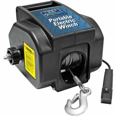 12 Volt Portable Electric Winches Towing Galvanized Steel Cable and Safety Hook