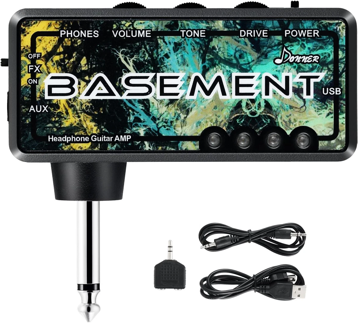 Donner Bass Guitar Headphone AMP Basement Pocket FX WAH