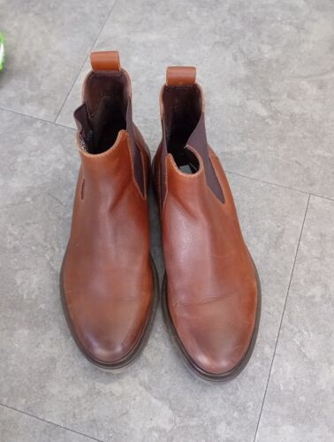 M&S Collection Brown Leather Chelsea Boots- Size 3.5 Wide Fit Great Condition - Picture 1 of 8
