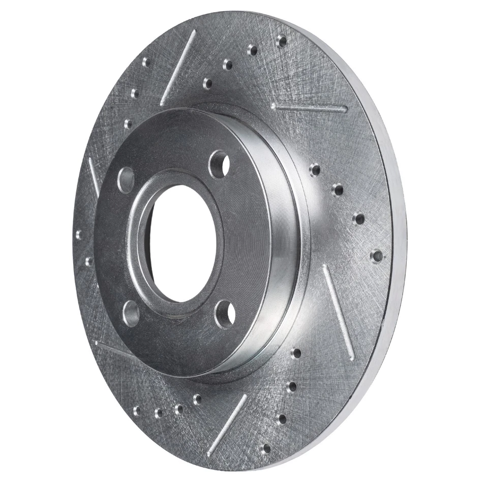 Rear Drilled and Slotted Disc Brake Rotors for Mazda MX-5 Miata Fiat 124 Spider - Image 4 of 4