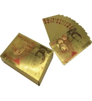 Lustige Gadgets Gold Spielkarten Deck Poker Wasserdicht Spielkarten für Spaß & Spiel