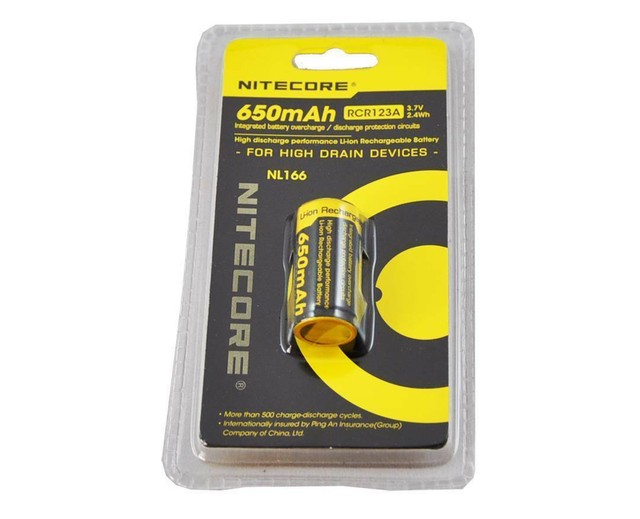 Аккумулятор nitecore nl166 rcr123