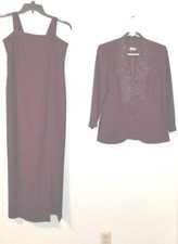 Classy KAREN MILLER Size 4 Long Dress and Embellished Jacket Special Occasion