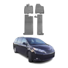 OMAC Floor Mats Liner for Toyota Sienna 7 Seats 2013-2020 Gray 4 Pcs