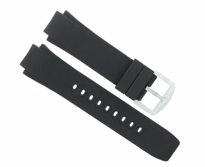 25MM BLACK SILICONE RUBBER WATCH BAND FOR IWC CALYPSO WATCH - Photo 1/4