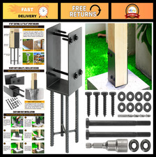Heavy-Duty 4"x4" Stainless Steel U-Shape Post Holder for Fence, Deck, Gazebo - D